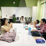 Trainees interacting during role play