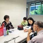 Group of 4 participants in discussion