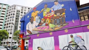 little india wall mural