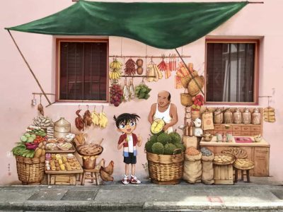 wall mural with conan detective