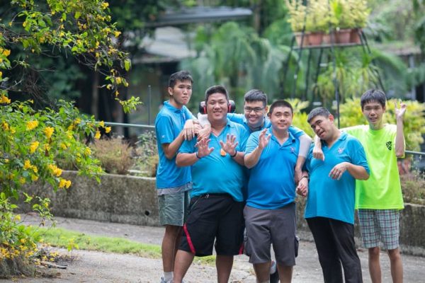 group of guests posing